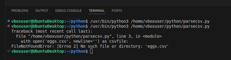 Python FileNotFoundError in Terminal