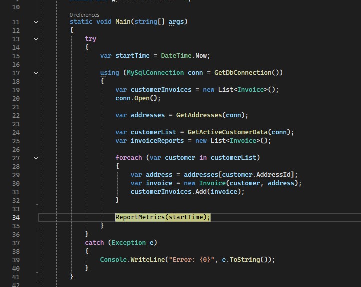 Execution Pointer Stopped at Breakpoint